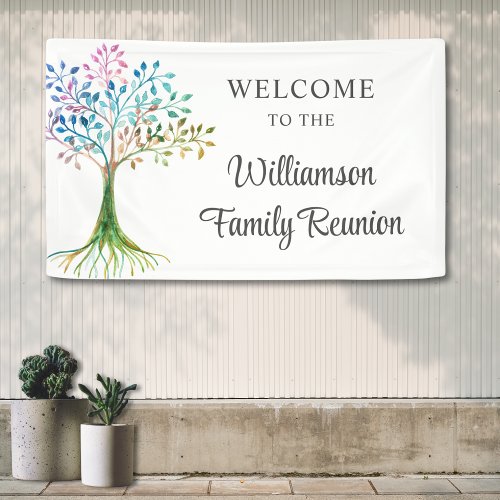 Custom Family Tree Family Reunion Welcome Banner