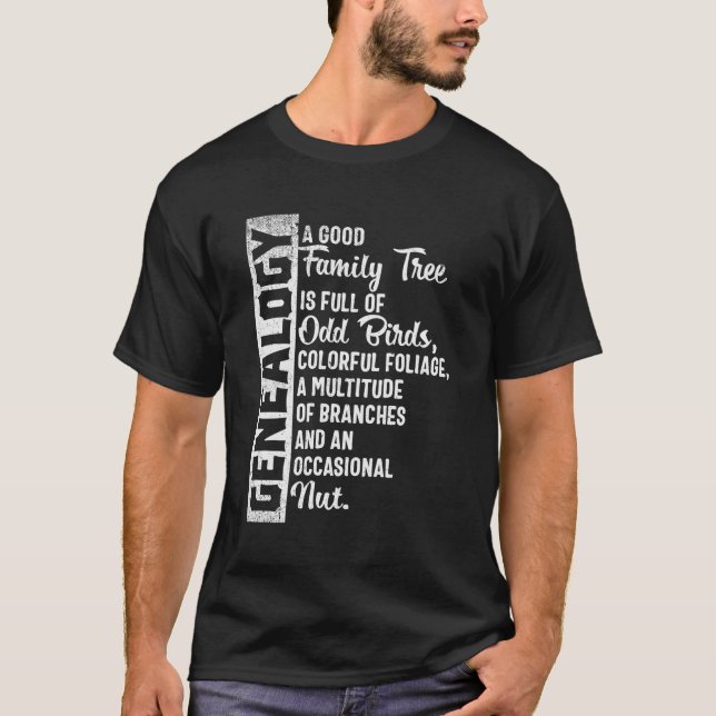 Custom Family Tree Genealogy For Genealogist T-Shirt (Front)