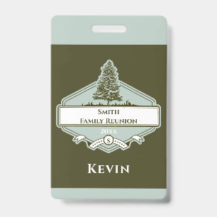 Custom Family Tree Logo Reunion Name Badge