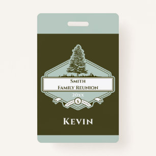 Custom Family Tree Logo Reunion Name Badge