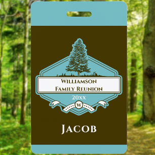 Custom Family Tree Logo Reunion Name Badge