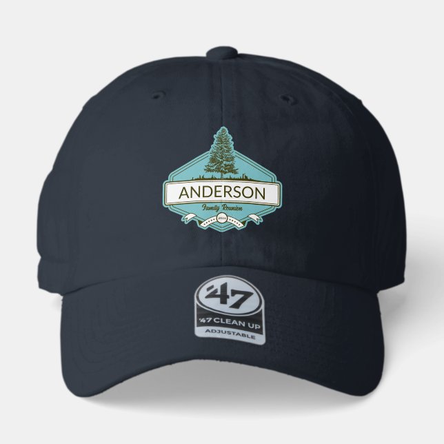Custom Family Tree Reunion  47 Brand Hat (Front)