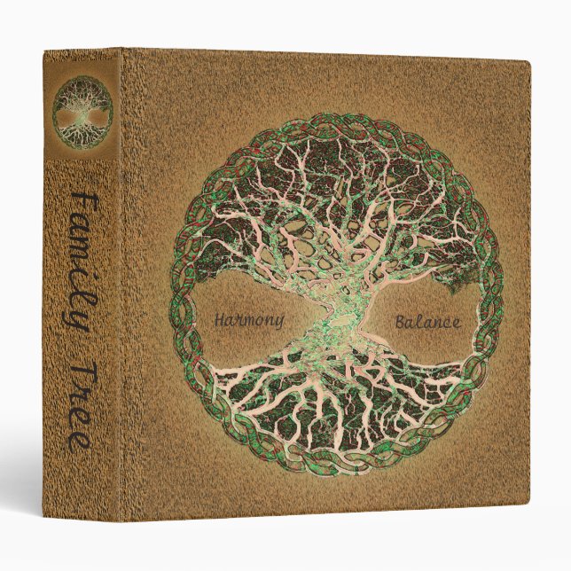 Custom Family Tree Scrapbook 3 Ring Binder (Front/Spine)