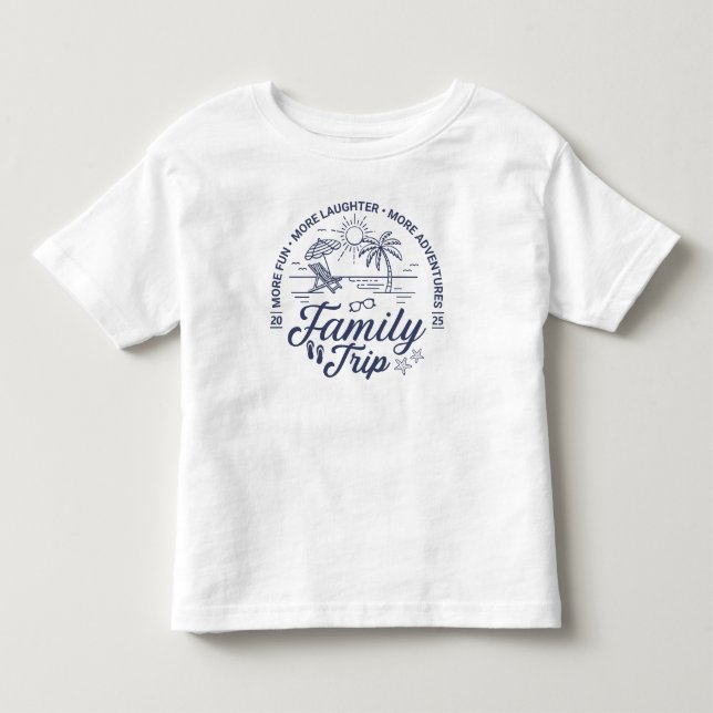 Custom Family Trip Group Matching Beach Vacation Toddler T-shirt (Front)