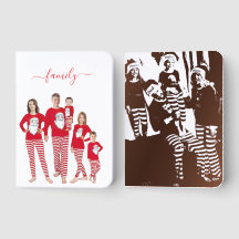 Custom Family Two Photo Double-Sided Christmas