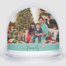 Custom Family Two Photo Double-Sided Christmas
