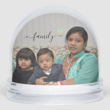 Custom Family Two Photo Double-Sided Christmas