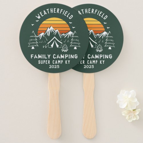 Custom Family Vacation and Camping Hand Fan