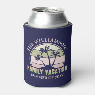 Custom Family Vacation Beach Tropical Island Can Cooler
