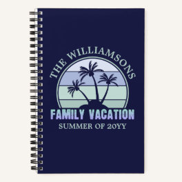 Custom Family Vacation Beach Tropical Island Notebook