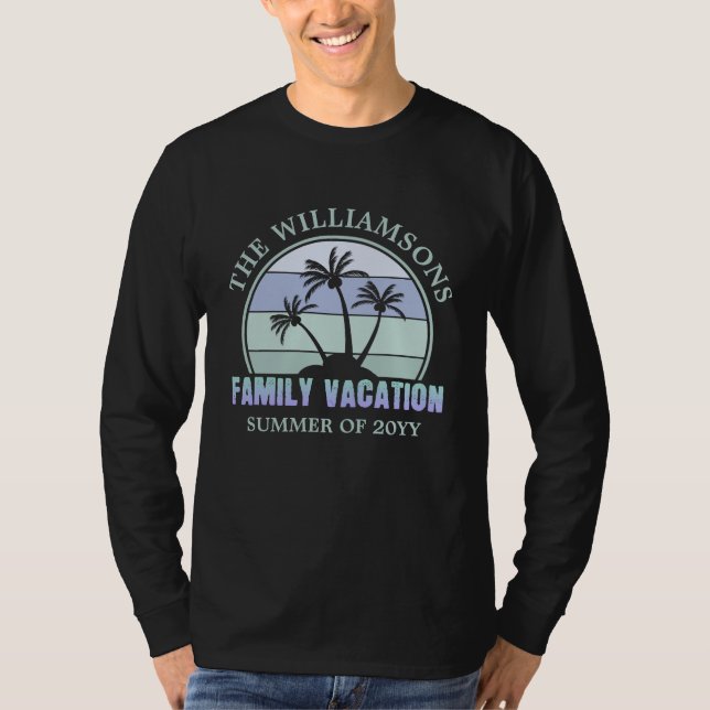 Custom Family Vacation Beach Tropical Island T-Shirt (Front)