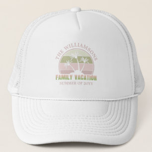 Custom Family Vacation Beach Tropical Island Trucker Hat