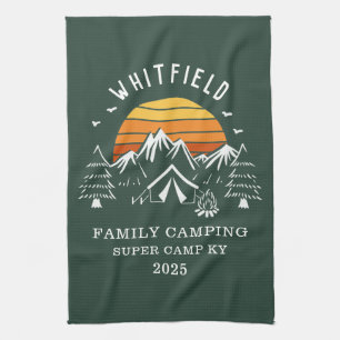 Custom Family Vacation Camping Matching Kitchen Towel