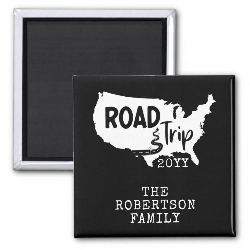 Custom Family Vacation  Family Road Trip USA Map Magnet