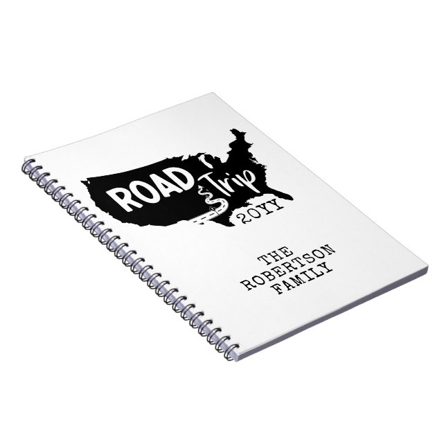 Custom Family Vacation | Family Road Trip USA Map Notebook (Right Side)