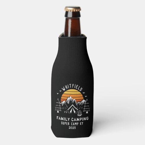Custom Family Vacation Matching Camping Bottle Cooler