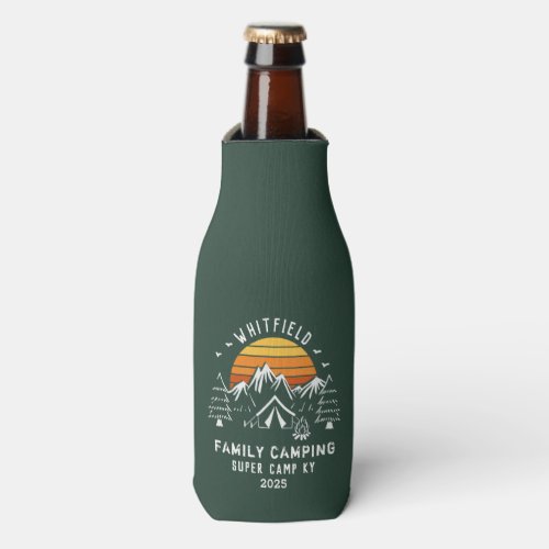 Custom Family Vacation Matching Camping Bottle Cooler