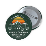 Custom Family Vacation Matching Camping Button<br><div class="desc">Good mood? Just add campfire,  s'mores,  and the rest of the family with a matching outfit. Cute camping theme design you can customize for your next family adventure with a place holder for the site and year. 

Perfect for family photos while you're out there exploring the jungle or campsite</div>