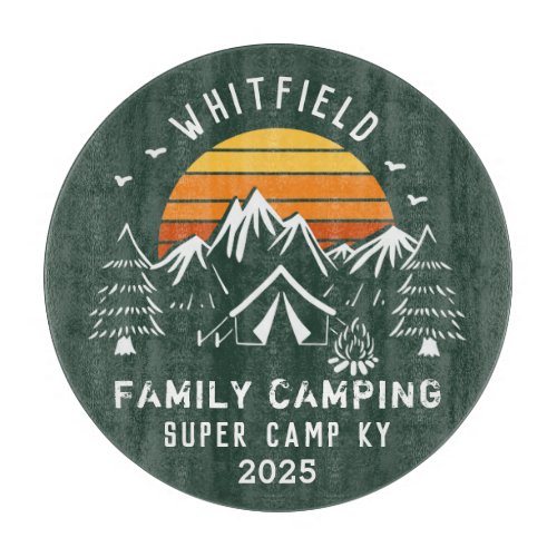 Custom Family Vacation Matching Camping Cutting Board