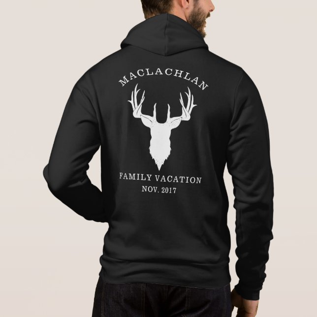 Custom Family Vacation Matching Deer Hoodie (Back)
