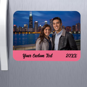 Custom Family Vacation Photo Refrigerator Magnet