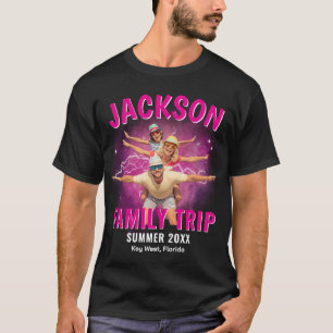Custom Family Vacation Photo Vintage Bootleg Rap T-Shirt