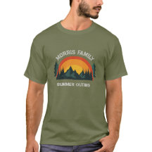 Custom Family Vacation Retro Mountain T-Shirt 