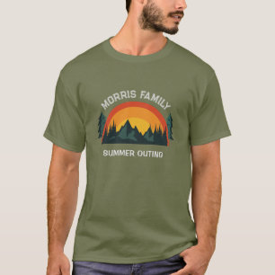 Custom Family Vacation Retro Mountain T-Shirt