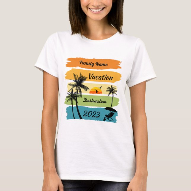 Custom Family Vacation Shirt, Customized Summer T-Shirt (Front)
