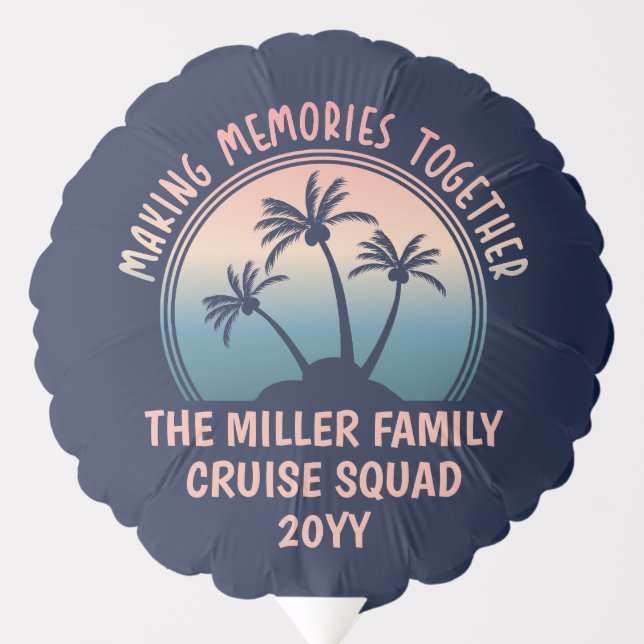 Custom Family Vacation Summer Beach Trip Balloon (Front)
