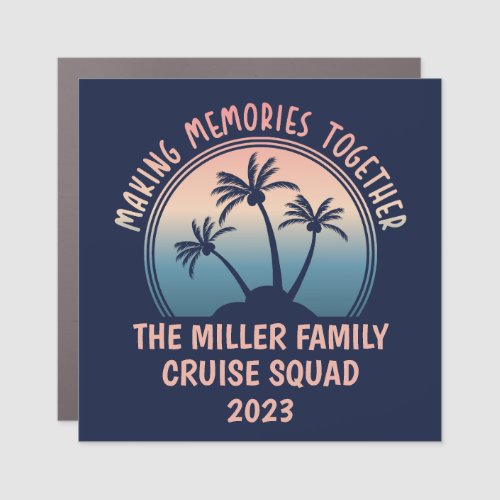 Custom Family Vacation Summer Beach Trip Car Magnet