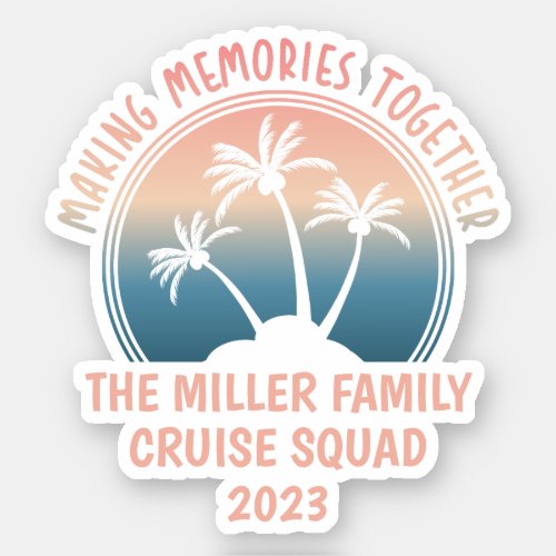 Custom Family Vacation Summer Beach Trip Sticker