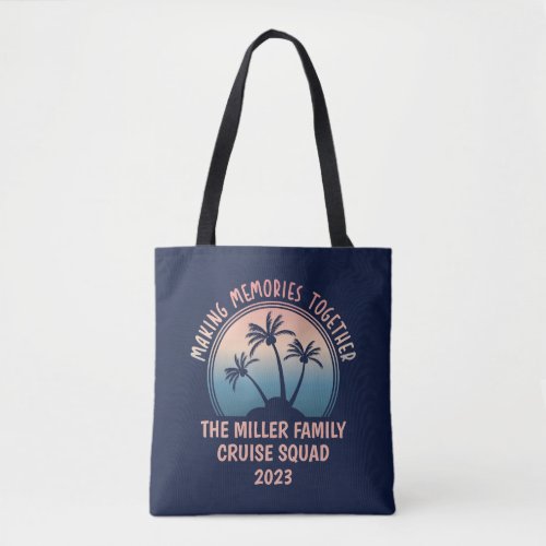 Custom Family Vacation Summer Beach Trip Tote Bag