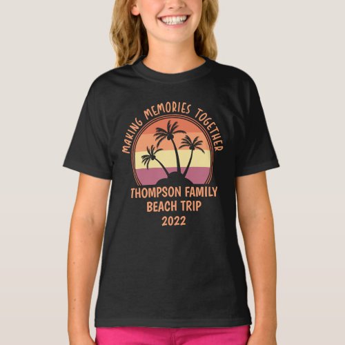 Custom Family Vacation Summer Reunion Beach Trip  T_Shirt