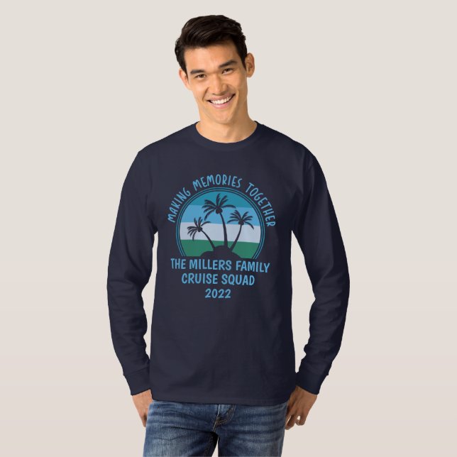 Custom Family Vacation Summer Reunion Beach Trip T-Shirt (Front Full)