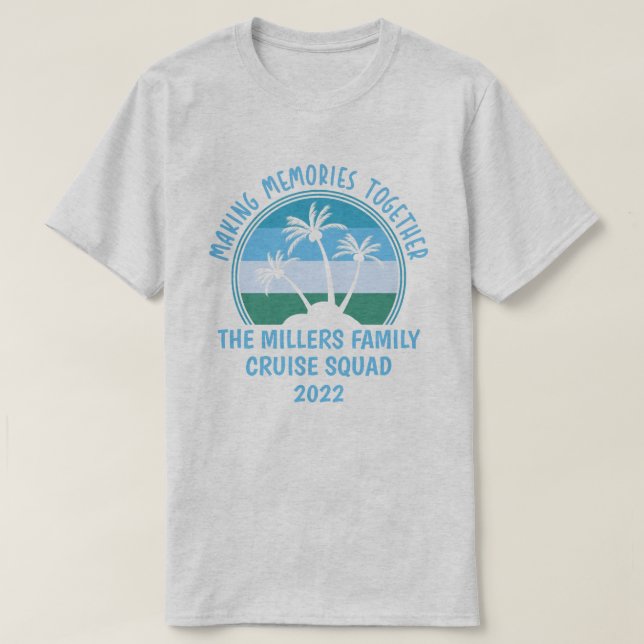 Custom Family Vacation Summer Reunion Beach Trip T-Shirt (Design Front)