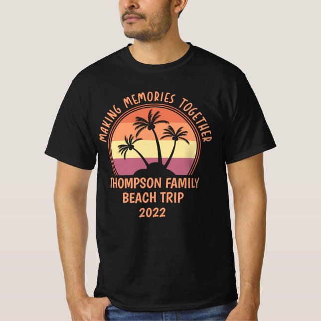 Custom Family Vacation Summer Reunion Beach Trip T-Shirt (Front)
