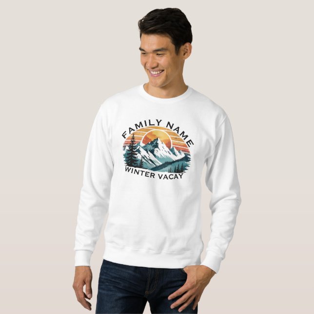 Custom Family Winter Vacation T-Shirt Sweatshirt (Front Full)