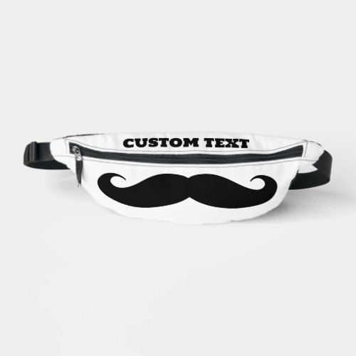 Custom fanny pack bag with funny black mustache