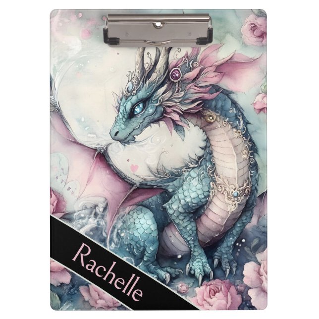 Custom Fantasy Dragon Design Clipboard (Front)
