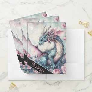 Custom Fantasy Dragon Design Pocket Folder