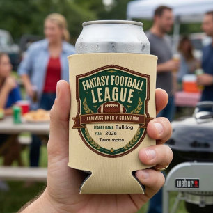 Custom Fantasy Football League Commissioner &champ Can Cooler