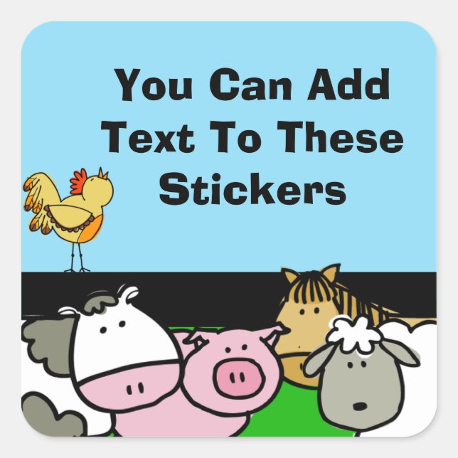 Custom Farm Animals Stickers (Front)