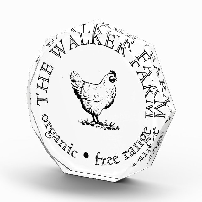 Custom Farm Business Promotional Logo  Acrylic Award (Right)