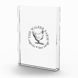 Custom Farm Business Promotional Logo Acrylic Award