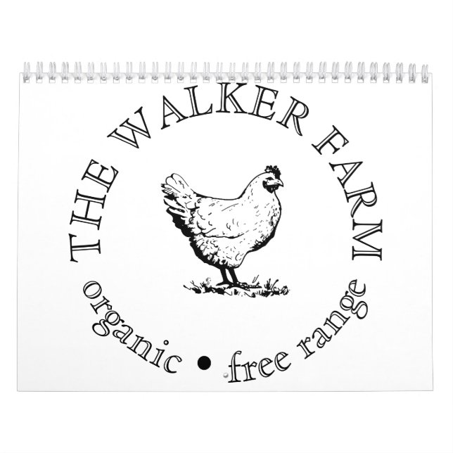 Custom Farm Business Promotional Logo  Calendar (Cover)