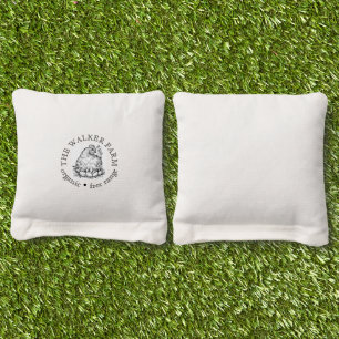 Custom Farm Business Promotional Logo  Cornhole Bags