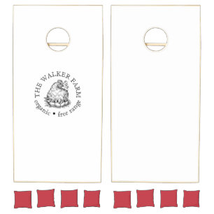 Custom Farm Business Promotional Logo Cornhole Set