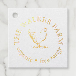 Custom Farm Business Promotional Logo Foil Favor Tags