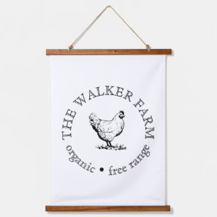 Custom Farm Business Promotional Logo Hanging Tapestry